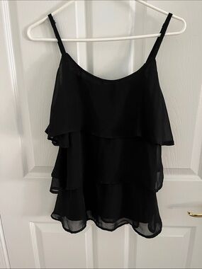 BONGO Black Layered Chiffon Camisole